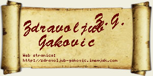 Zdravoljub Gaković vizit kartica